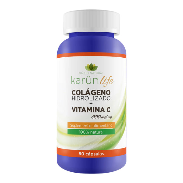 Colágeno Hidrolizado + Vitamina C 550mg 90 Caps - Karun Life