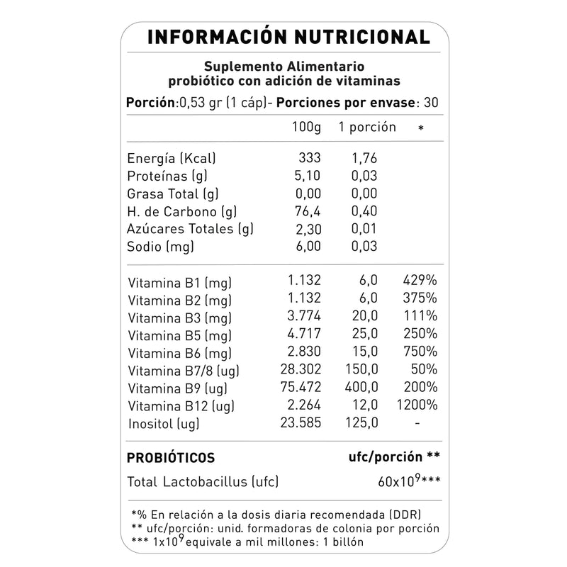 Probióticos 60 Bill + Complejo B 30 Veg Caps - Nup!