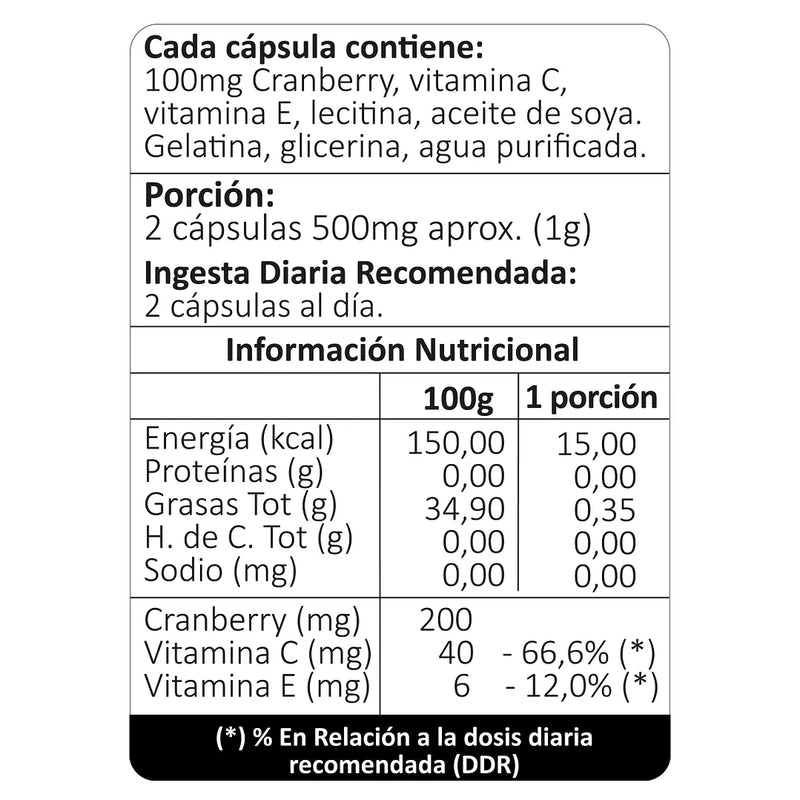 Cranberry + Vitamina C 60 Caps  - Avanti
