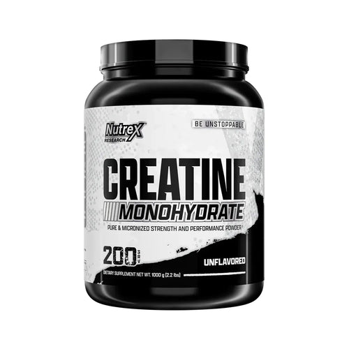 Tarro de Creatine Monohydrate de Nutrex Research, 1.000 g sin sabor para 200 porciones