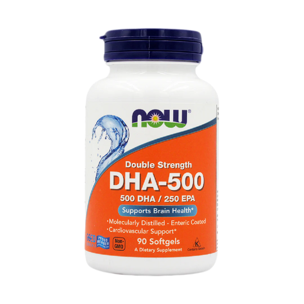 DHA-500 Double Strength (500mg DHA / 250mg EPA) 90 Softgels - Now