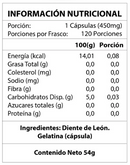 Diente de León 450mg 120 Caps - Vibralab