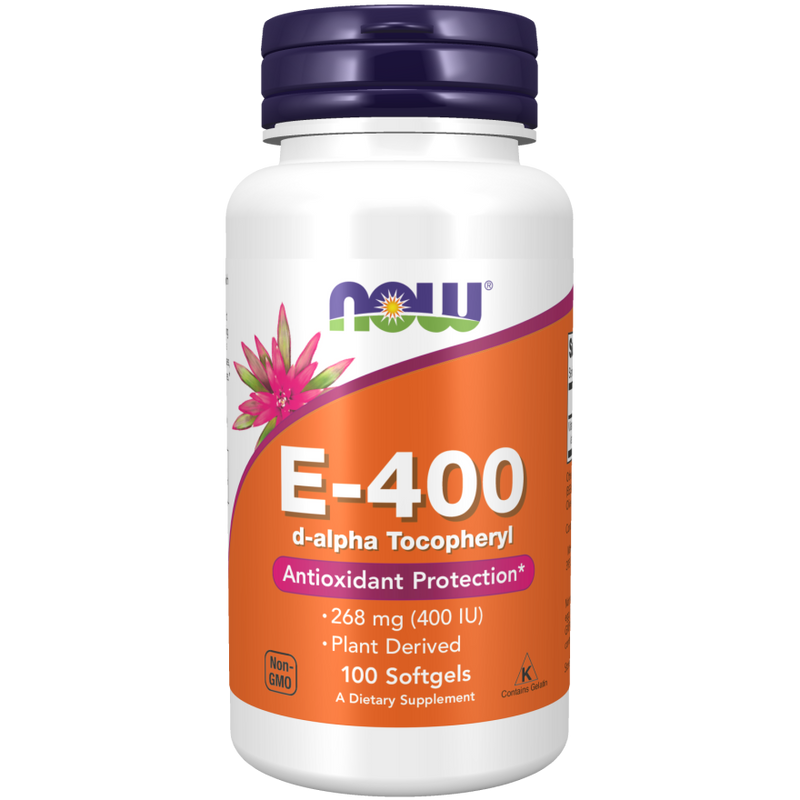 Vitamina E 400 IU D-Alpha Tocoferol 100 Softgels - Now