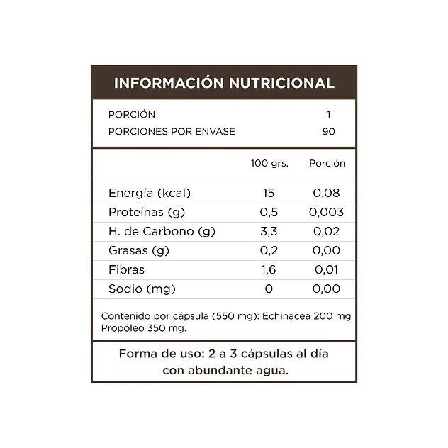 Echinacea + Propóleo 550mg 90 Caps - Karun Life