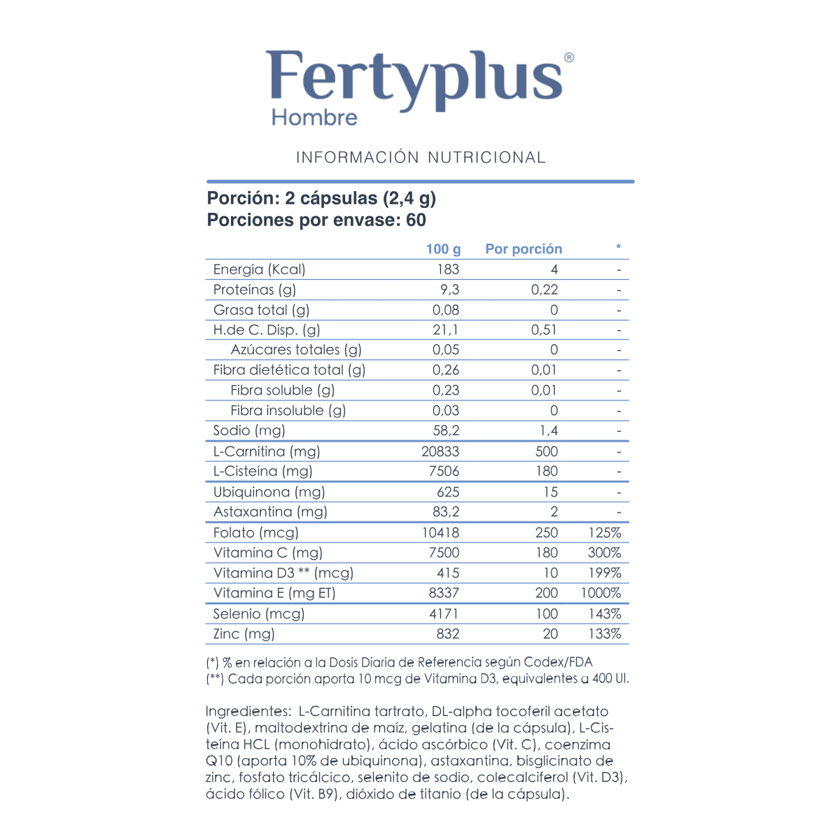Fertyplus Hombre 120 Cápsulas - Nerthus