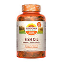 Frasco de Fish Oil 1000 mg de Sundown Naturals, 200 cápsulas blandas para 66 días