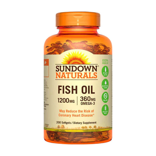 Extra Strength Fish Oil 1200mg 200 Softgels - Sundown Naturals