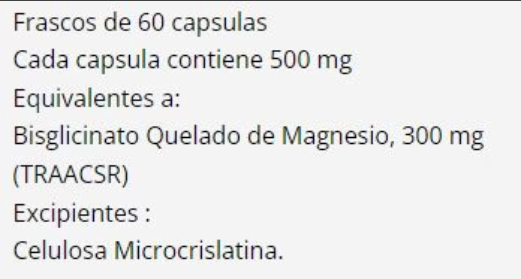 Bisglicinato de Magnesio 300mg 60 Caps  - Fitomed