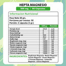 Hepta Magnesio 500mg (Bisglicinato, Taurato, Malato, Citrato, L-Treonato, Carbonato, Cloruro) 60 Cápsulas - Natural Herbal
