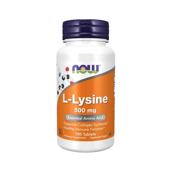 L-Lisina 500mg 100 Tabletas - Now