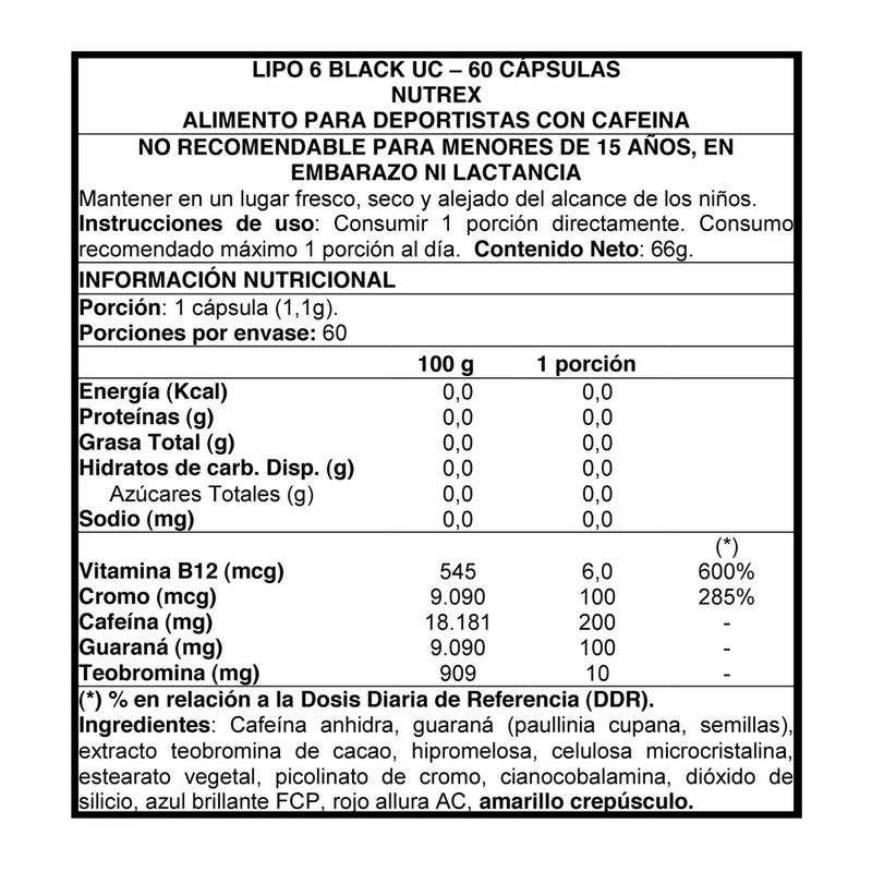 Lipo 6 Black Ultra 60 caps - Nutrex