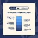 Magnesio Complex (Bisglicinato, Citrato, L-Treonato, Taurato y Vit B6) 500mg 60 Cápsulas  - Karun Life