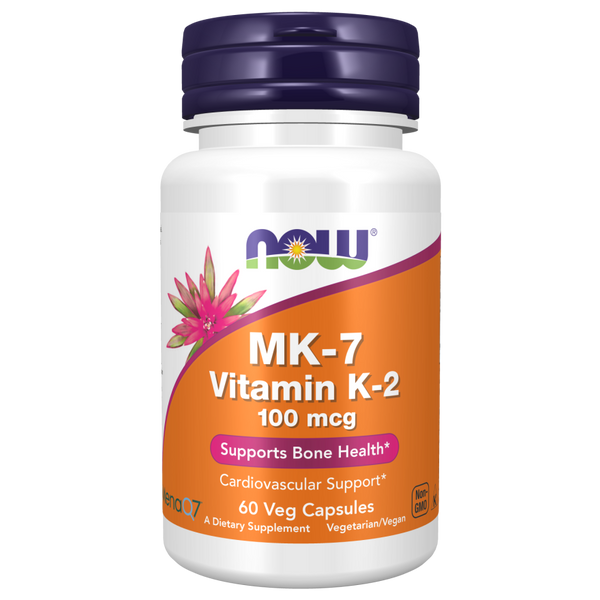 MK-7 Vitamina K2 100mcg 60 Veg Caps - Now