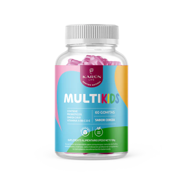 MultiKids Gomitas Sabor Cereza (Multivitamínico) 60 Unidades - Karun Life