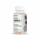 Frasco de Fungi Complex de NewPharma, 60 cápsulas veganas con mix de 7 hongos y vitamina B12, para 30 días
