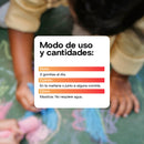 Modo de uso de las Multikids Gummies: 2 gomitas al día, en la mañana o con una comida, masticadas
