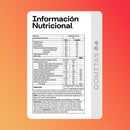 Tabla de las Multikids Gummies: 2 gomitas de 4,2 g, 30 porciones, 7 vitaminas y minerales, omega 3 y probiótico