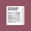 Tabla del Triple Complex Sublingual: porción de 20-25 gotas, 30 porciones, con agua, etanol y los tres hongos