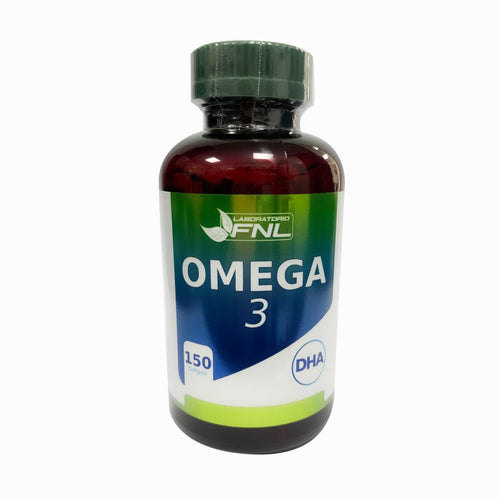 Omega 3 con DHA de FNL, frasco de 150 cápsulas blandas, rinde 75 días
