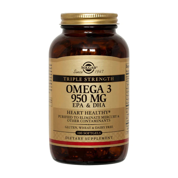 Omega 3 Triple Strength 950mg 100 Softgels - Solgar