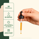 Modo de uso del Aceite de Orégano de 30 ml: 20 gotas al día, equivalentes a 1 ml