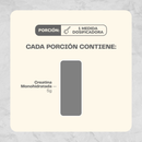 Cada porción de Creatina: 1 medida dosificadora con 5 g de creatina monohidratada