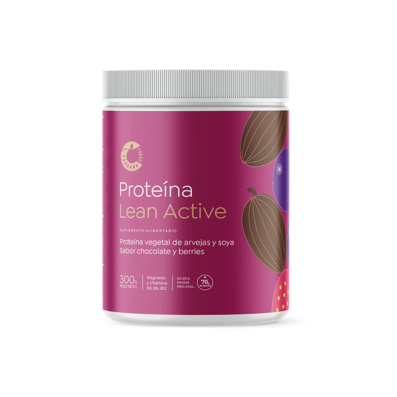 Proteína Vegetal Lean Active Chocolate Berries 300gr  - Cáscara Foods