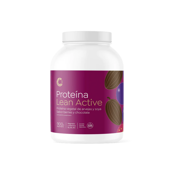 Proteína Vegetal Lean Active Chocolate Berries 900gr - Cáscara Foods