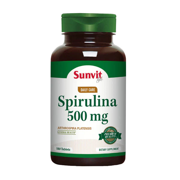 Spirulina 500mg 180 Tabs - Sunvit Life