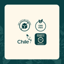 Sellos del Aceite de Orégano: sin azúcar añadida, GMO free y producto chileno