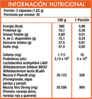 Tabla del V-Plano Xtra Strong: porción de 2 cápsulas, 30 porciones, 326 mg de mezcla V-Plano y 900 mg de Xtra Strong