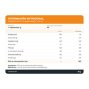 Tabla de la Ashwagandha: porción de 1 cápsula, 90 porciones y 500 mg de raíz