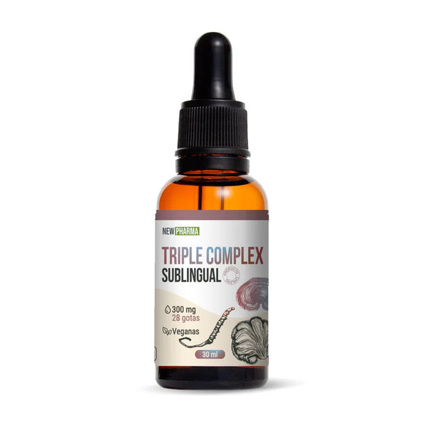 Triple Complex Sublingual Melena de León, Reishi y Cordyceps 30ml - NewPharma