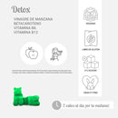 Detox (Vinagre de Manzana, Betacaroteno, Vit B6 y B12) Sin Azúcar 60 Gomitas - Perfect Bear