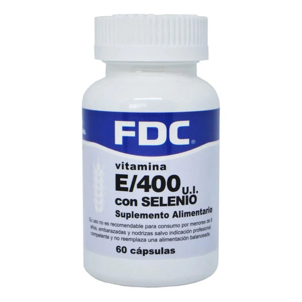 Vitamina E 400UI con Selenio 60 Cápsulas - FDC