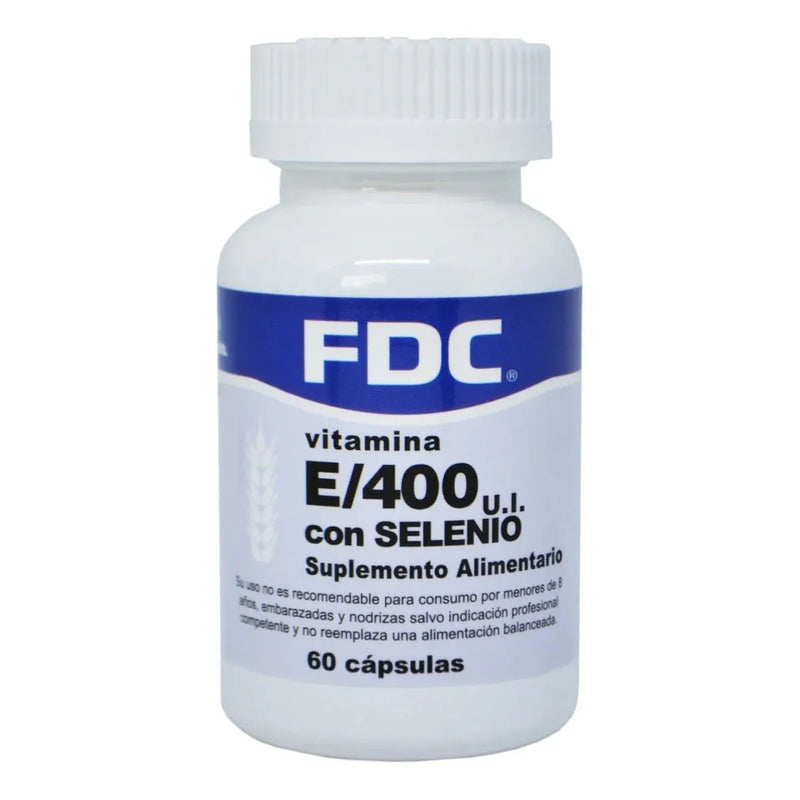 Vitamina E 400UI con Selenio 60 Cápsulas - FDC