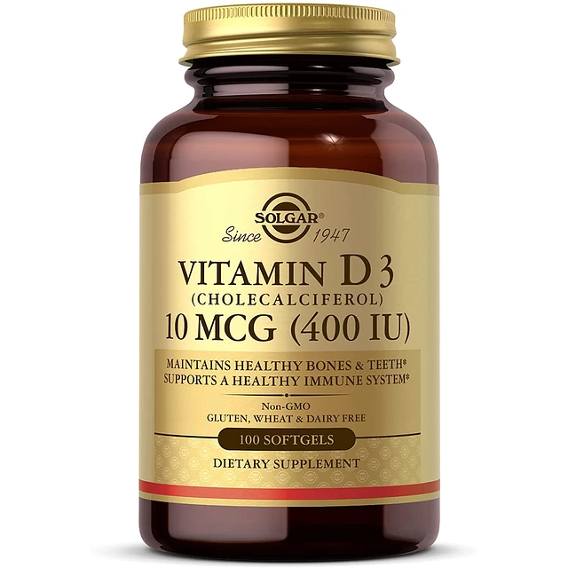 Vitamina D3 400UI 100 Softgels  - Solgar