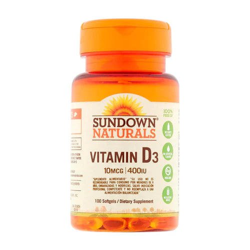 Vitamina D3 400UI 100 Softgels - Sundown Naturals