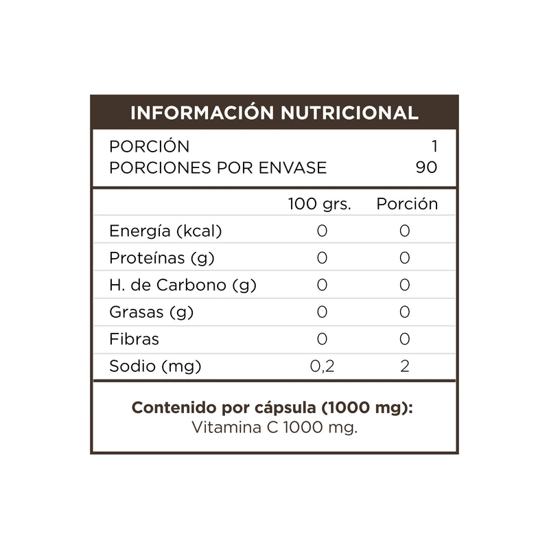 Vitamina C 1000mg 90 Caps - Karun Life