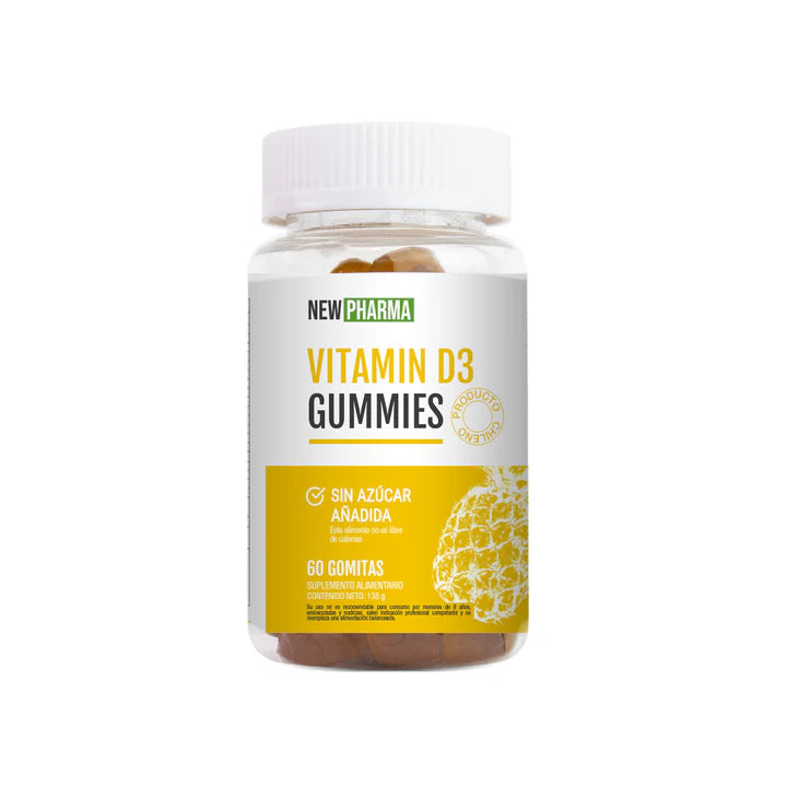 Vitamina D3 Sabor Piña 60 Gomitas  - NewPharma