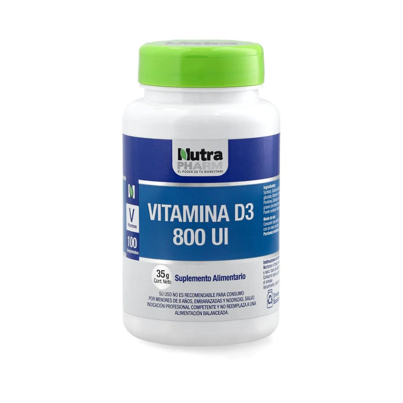 Vitamina D3 Premium 800UI 100 Comp - Nutrapharm