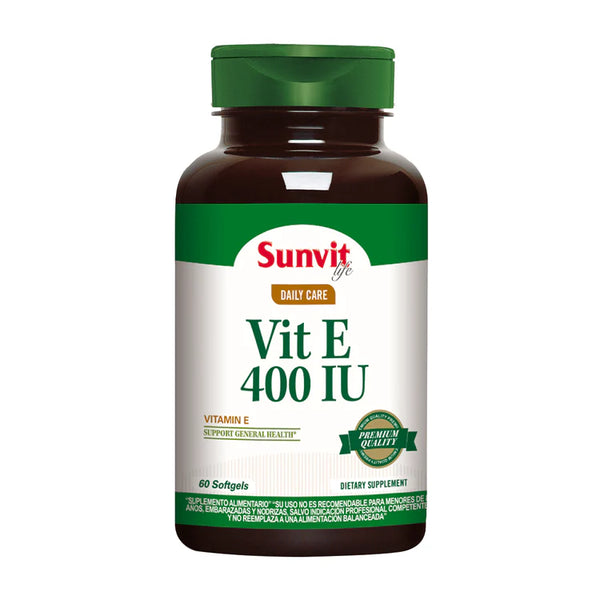 Vitamina E 400IU 60 Softgels - Sunvit Life