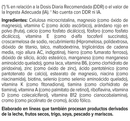 Ingredientes de Multi Women, con arándano rojo en polvo, fumarato ferroso y picolinato de cromo