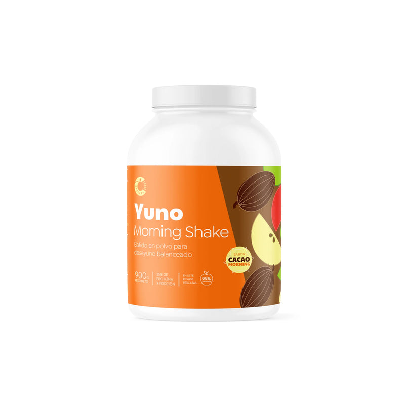 Yuno Morning Shake (Batido para Desayuno) Sabor Cacao 900gr  - Cáscara Foods