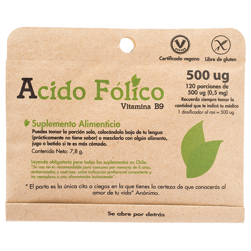 Ácido Fólico 120 Porciones - Dulzura Natural