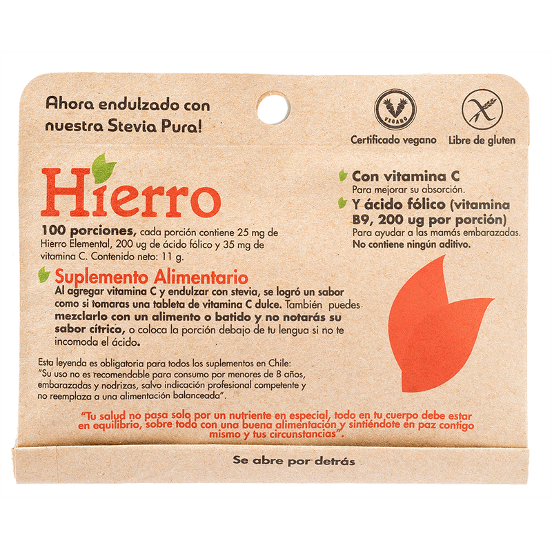 Hierro 100 Porciones - Dulzura Natural