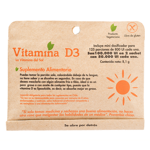 Vitamina D3 125 Porciones - Dulzura Natural